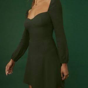 Reformation Mochi Dress in Fern Green